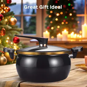Large capacity soup pot with twist lock handle, suitable for quick cooking, non-stick pan, multi-function cooking pot, gas stove, open flame and induction cooker, home, restaurant