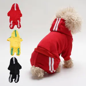 Solid Color Pet Hoodie & Sweatpants Set, 3 Counts/set Casual Adjustable Pet Clothes, Pet Clothing for Small Medium Large Dogs