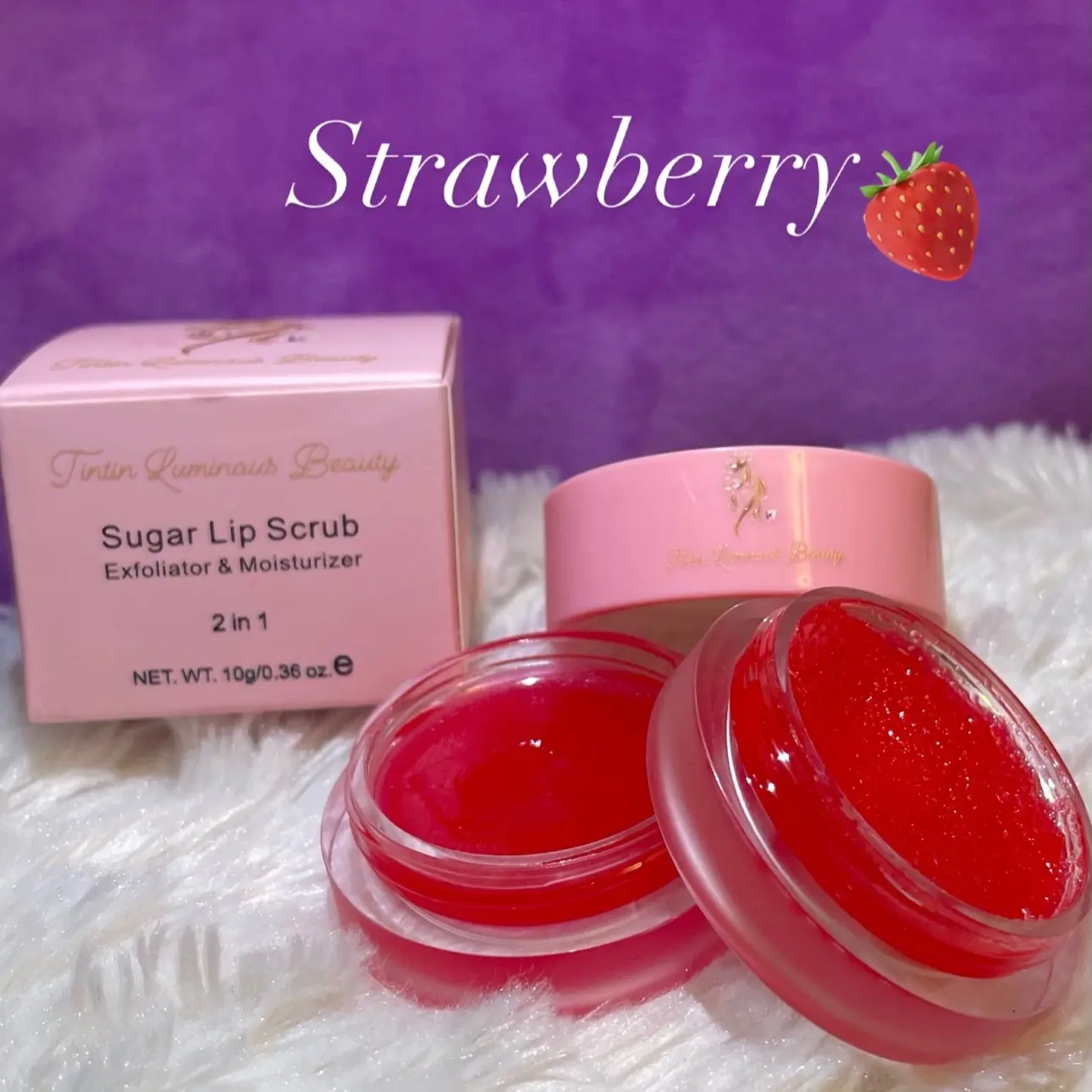 Sugar Lip Scrub Exfoliator and Moisturizer 2 in 1 Cruelty-Free with applicator Size 10g/0.36oz