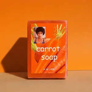 6 Carrot Soap Bars 100g for Face & Body