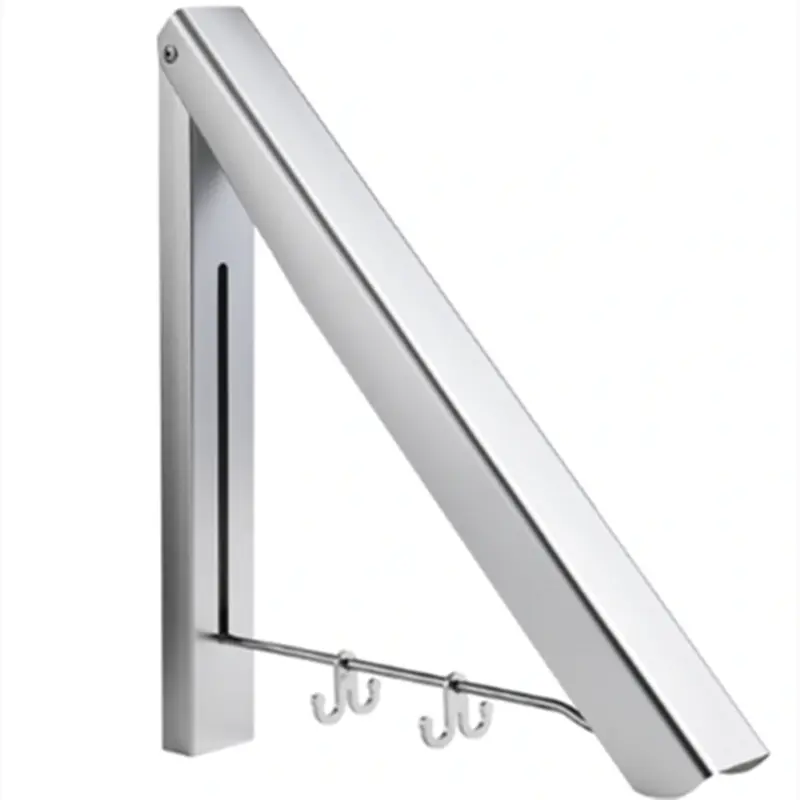 Clothes Rack Non-perforated Invisible Telescopic Drying Rack Wall-mounted Folding Toilet Clothes Rail