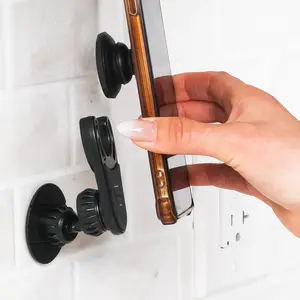 [2-Pack] Desk/Wall Mount for PopSockets – Strong Adhesive Phone Holder for Desk, Wall, Mirror (Not for Car) – Adjustable Angle, Compatible with All sockets