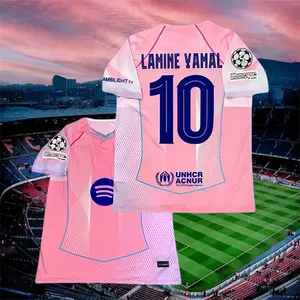 2025 2026 Pink Lamine Yamal 10 Short sleeve Soccer jersey