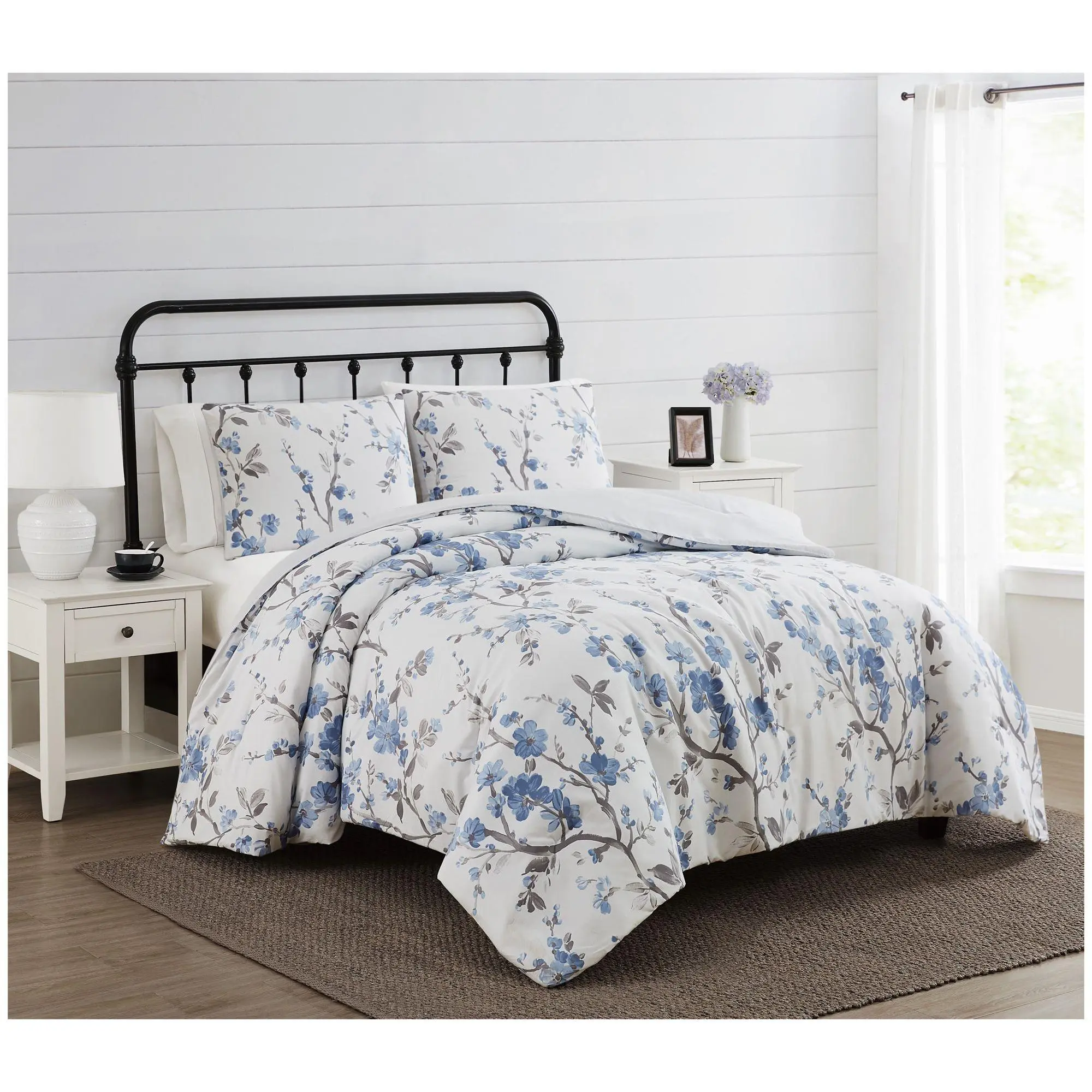 Cannon Kasumi Floral Full/Queen 3 Piece Duvet Cover Set