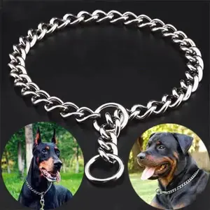 Adjustable Silver Color Metal Dog Collar, Windproof Durable Alloy Steel Leash, Suitable for Small to Large Dogs