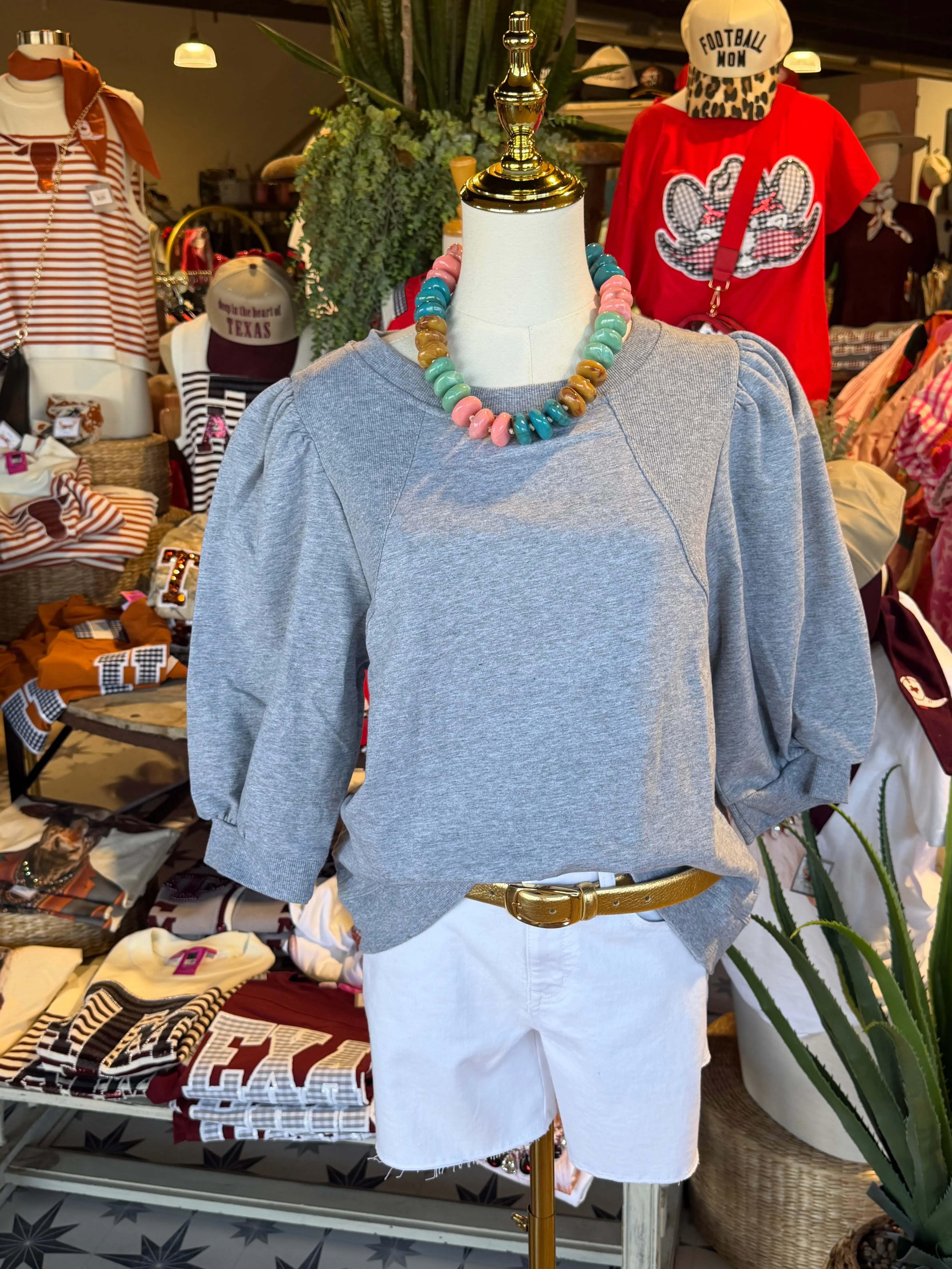 French Terry Sweatshirt Top
