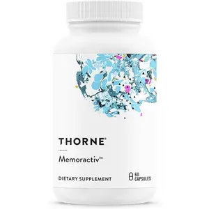 THORNE - Memoractiv - Nootropic Brain Supplement for Focus, Cognitive Function, Creativity & Concentration* - Ashwagandha, Caffeine, Acetyl-L-Carnitine & More - Gluten-Free, Dairy-Free - 60 Capsules