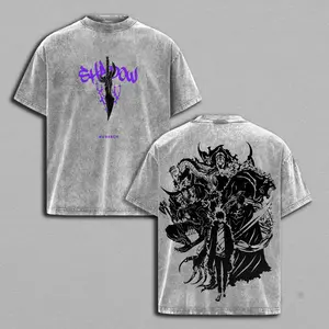 Limited Shadow Monarch Anime Tee | Inspired by Solo Leveling & Sung Jinwoo’s Power | Dark Purple Graphic Streetwear | Awaken Your Shadows with Epic Art & Bold Design | Oversized Vintage Wash Shirt