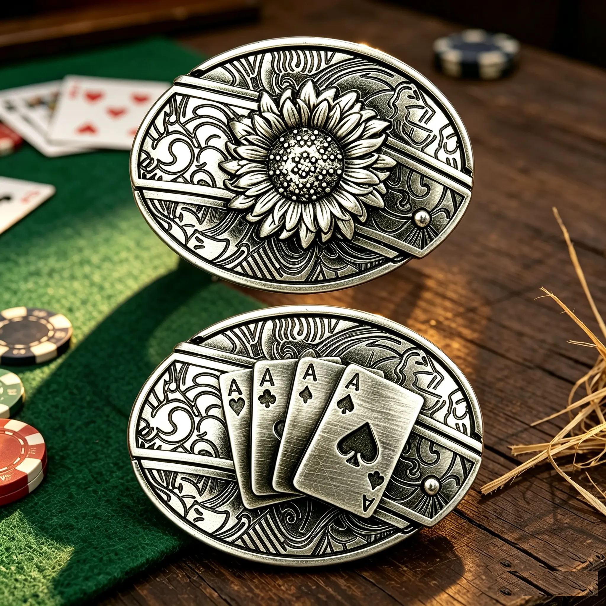 Vintage Western Belt Buckle Set, Antique Silver Engraved Oval Buckle Heads, Unisex Cowboy Hip Hop Fashion Accessory, Perfect Gift for Men Women Boyfriend Husband Father Daily Wear