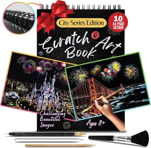 Scratch Art Book for Adults - Colorful City Series Scratch Art | Scratch Painting Foil Art for Adults | Scratch and Sketch City Series Books | Foil Engraving Scratch Art Adult (City Series)
