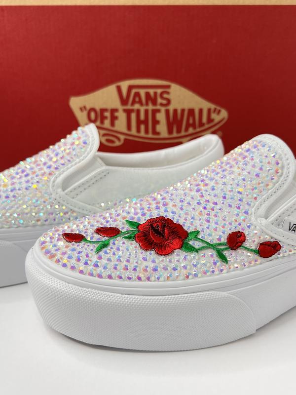 Handcrafted Elegance: Slip into Sparkling Elegance in Vans Sneakers