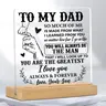 Father's Day Personalized Plaque - Letter Pattern Acrylic Ornament, Creative Desktop Decor, Gifts for Dad for Home Office Use, Home Supplies Festive Party Decorative Item