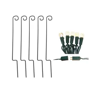 LumaBase Festoon Pathway LED String Lights with White Lights - Weather Resistant Outdoor Landscape Lighting for Driveways Walkways & Entryways