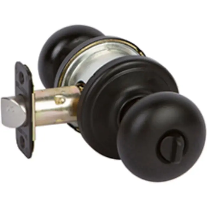 The Delaney 312529 Grade 2 Aubryn Privacy Knobset, Black