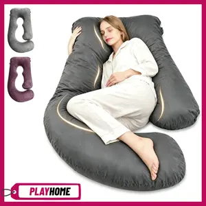 41/60 inch Maternity Pillow,full body Pillow with Removable Velvet Cover,abdominal support for pregnant women and side lying,Side J Type Full-Body Pillow for Back, Legs and Belly Support, Comfortable Slumber for Man and Women