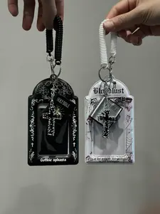 Gothic Cross Design Keychain, Fashionable Bag Charm for Men and Women, Perfect Birthday Gift, Halloween Limited Edition