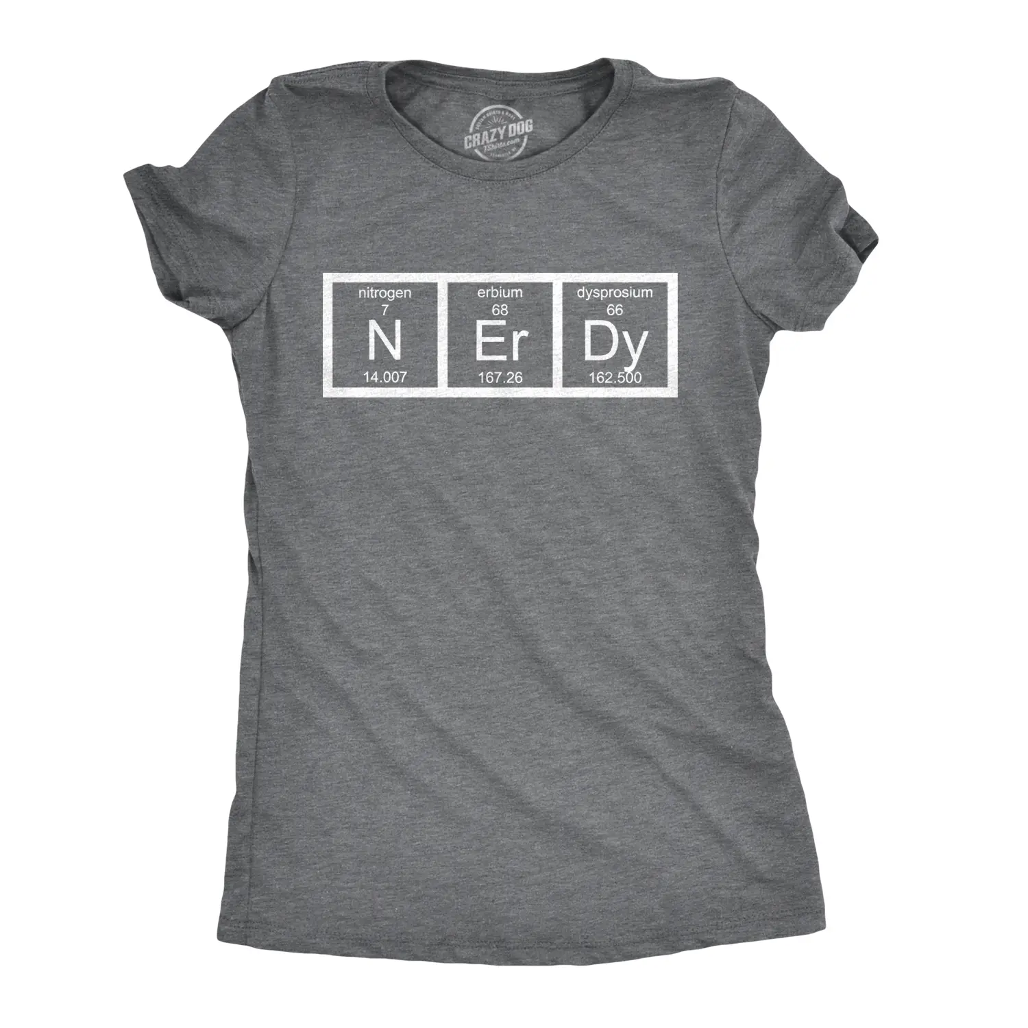 Womens Nerdy Periodic Table T Shirt Funny Science Dork Geek Tee for Ladies Funny Womens T Shirts Cute Vintage Fashion Casual Ladies T-Shirt Gift Science Tops for Women Funny Nerd Top Women's Novelty Tees Dark Grey