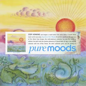 Pure Moods CD Commercial Bumper Magnet - 100% Vinyl Matte Finish Black Magnetic Backing Weather Resistant New Age Ambient World Music