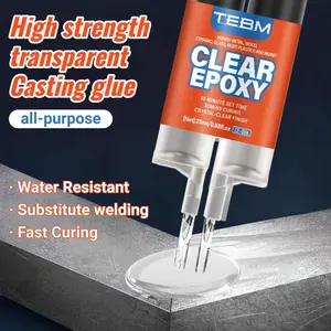 Transparent Epoxy Ab Glue, RV Metal Glass Acrylic Wood Furniture Adhesive, High Strength Waterproof Fast Curing Universal Glue, All Purpose Superglue