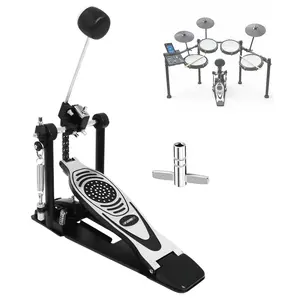 5 Core Bass Drum Pedal Mount Adjustable Felt Beater Head Single Chain Heavyduty Kick Drum Foot Pedal