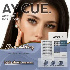 Glue-Free Self-Adhesive Lash Clusters - C Curl 10-14mm 100 Pcs | Natural Look & Easy Application For Authentic Beauty