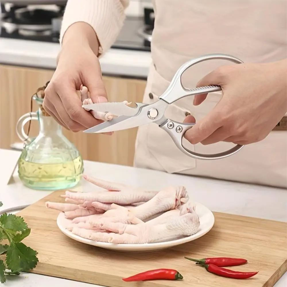 Sk5 Kitchen Scissors Multi-Purpose Stainless Steel Blades, Non-Slip PP Handle, Ideal for Bone Cutting, Fish Killing, Bottle Opening, Kitchen Shears, Kitchenware