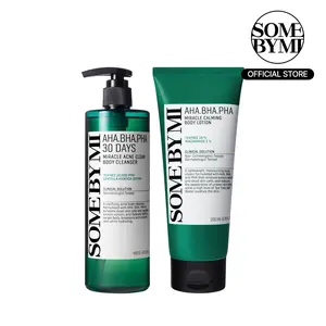 AHA-BHA-PHA Body Care Set - Gentle Exfoliating Body Wash for Acne-Prone Skin & Daily Soothing Body Lotion with Centella - Korean Skincare