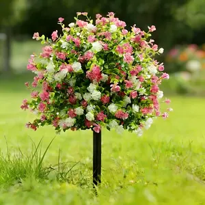 1 Set of 3 Colorful Camellia Ground Stakes, Easy to Insert into Soil, Flower Pots, or Decorative Containers. Ideal for Indoor and Outdoor Potted Plants, Soil Embellishment, and Artificial Plant Arrangements. Perfect for Home, Wedding, and Christmas