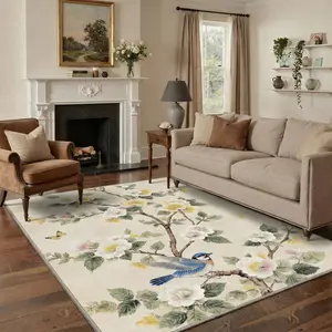 【Deals For You Days】BEIMO Home Carpet – Machine Washable, Soft, Pet Friendly, Non-Slip Area Rug, Perfect Floor Rug for Living Room, Bedroom, Kitchen, Hallway ,ARE2039-BLOOM