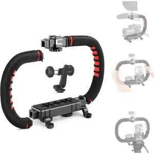 Camera Smartphone Stabilizer, Handle Grip Handheld Video Rig, Compatibility with  Camera, Camcorder, Action Camera, DSLR and for   and Android Smartphones
