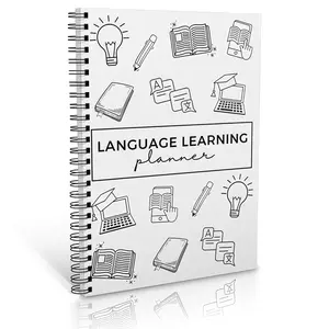 Language Learning Vocabulary Notebook, Language Learning Planner, Essential Tool for Language Enthusiasts, Perfect for Note-taking and Review, Spiral Notebook Journal