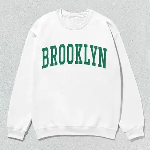 Brooklyn Sweatshirt Collegiate Crewneck Sweater Unisex Green