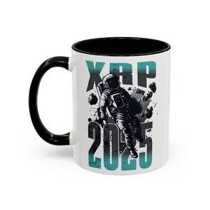 XRP Ripple 11oz & 15oz Mug with Glossy Finish, Custom Artwork Print, C-Shaped Handle, Reusable Coffee Drinkware - Cup, Tumbler, Reuse