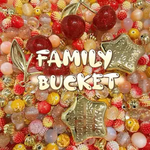 【FAMILY BUCKET】10 bags original design diy beads for pen, phone chain, and keychain.