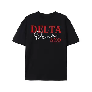 Delta Dear Delta Sigma Theta Sorority T-Shirt for Everyday Wear, DST Sorority Greek Letter Gift, HBCU Sorority Sisterhood Graphic Tee, Edgy Greek Life Top