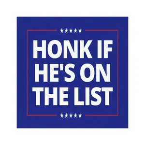 Honk If He's On The List Car Magnets, Funny, Anti Trump, Epstein List, Activist Protest, Car Magnets Bumper, trump epstein bumper, epstein list bumper