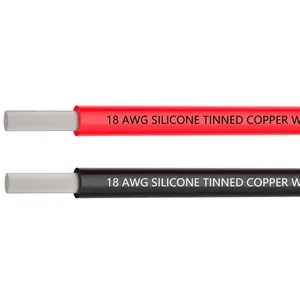 TUOFENG 18 AWG Electrical Wire 20 Feet [10 ft Black and 10 ft Red] Wire - 18 Gauge Silicone Wire Hook Up Wire Cable - Flexible Silicone Wire of Tinned Copper Wire High Temperature Resistant