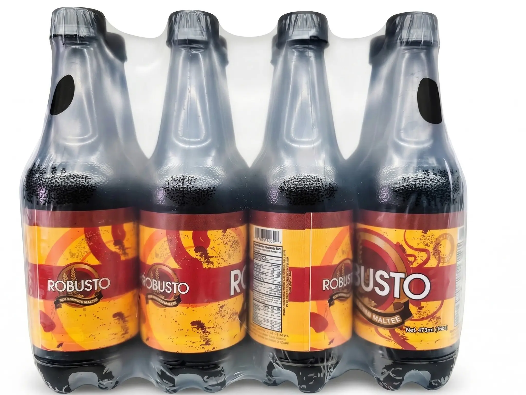 Robusto Carbonated Energy Drink - 12-Pack 16 FL oz Sugary Sweet Liquid Haitian Beverage with Vitamins, 150 Cal/Serving, Caffeine Energy Booster for Adults, Fitness Drink