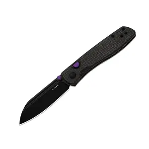 Kizer V3698A1 Micarta N690 Black PVD Coating Blade, Camping Outdooor Tool