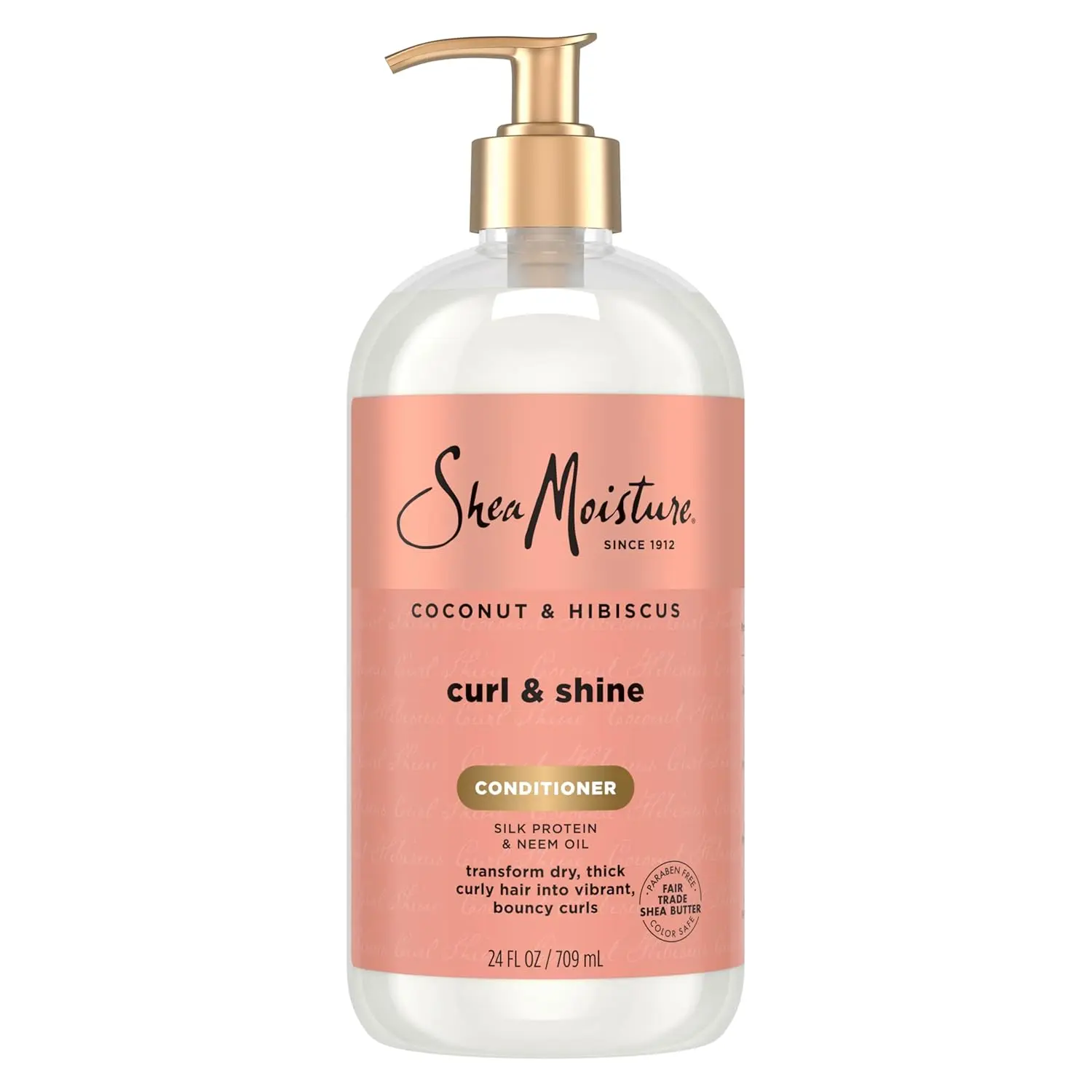 Shea Moisture Curl & Shine Condi-Coconut & Hibiscus, for Thick, Curly Hair, to Moisturize & Soften, 24 Fl oz