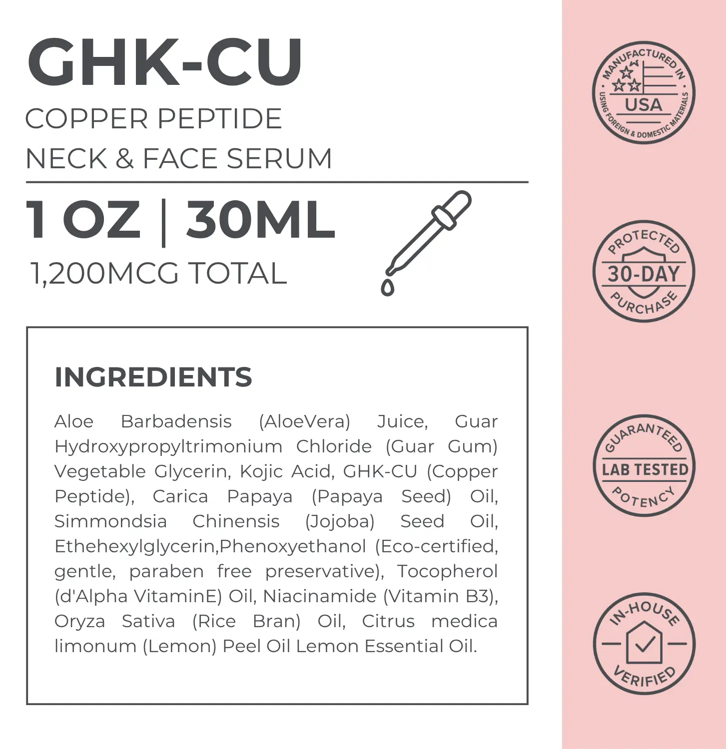 ghk-cu copper peptide neck & face serum GHK-Cu Copper Peptide Neck & Face Serum