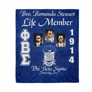 Phi Beta Sigma Personalized Life Member Throw Blanket – 50" x 60"
