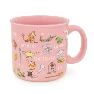 Disney Princess Icons Ceramic Camper Mug | Holds 20 Ounces