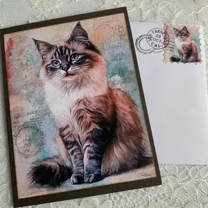 Handcrafted Greeting card With Printed Design Handcrafted Greeting card With Printed Design