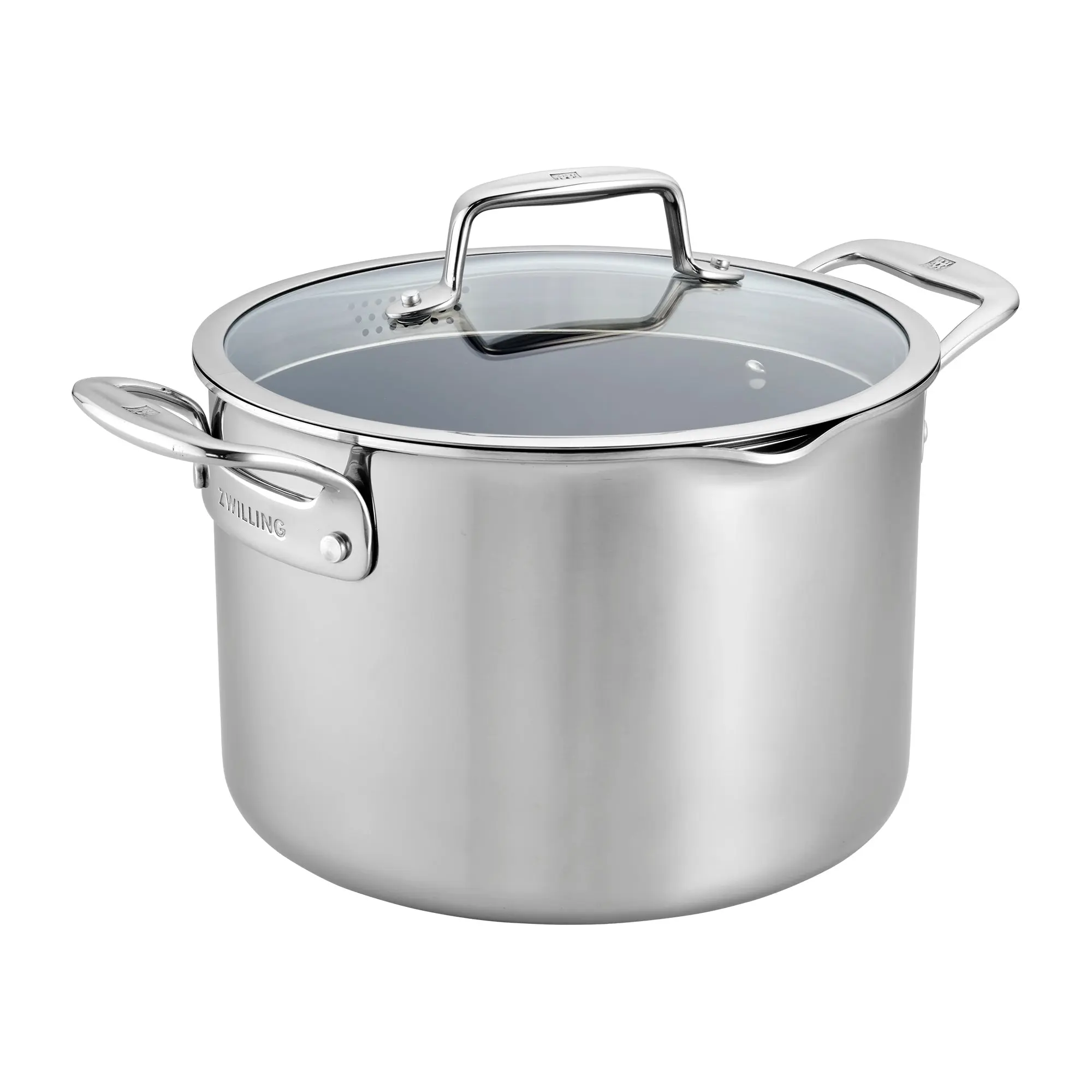 Zwilling Clad CFX 8-qt Stainless Steel Ceramic Nonstick Stock Pot
