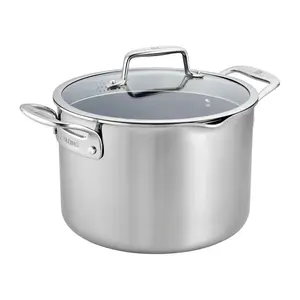 Zwilling Clad CFX 8-qt Stainless Steel Ceramic Nonstick Stock Pot