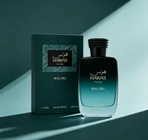 Hawas For Him Malibu Men Eau de Parfum 100ml Fresh Vibrant Coastal Masculine Scent Long Lasting Refreshing Casual Daily Vacation Business Elegant Male Perfume Spray