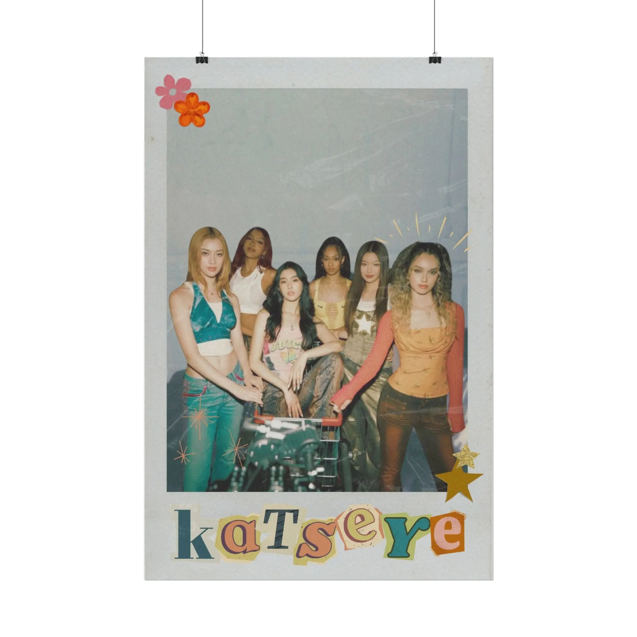 Katseye Polaroid Y2K Kpop Rolled Poster