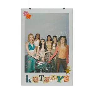 Katseye Polaroid Y2K Kpop Rolled Poster