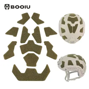 BOOIU 11Pcs/set Tactical Helmet Magic Sticker Velcros Hook And Loop Fastener FAST Airsoft Helmet Padding Stickers Universal Tape Helmet Accessories